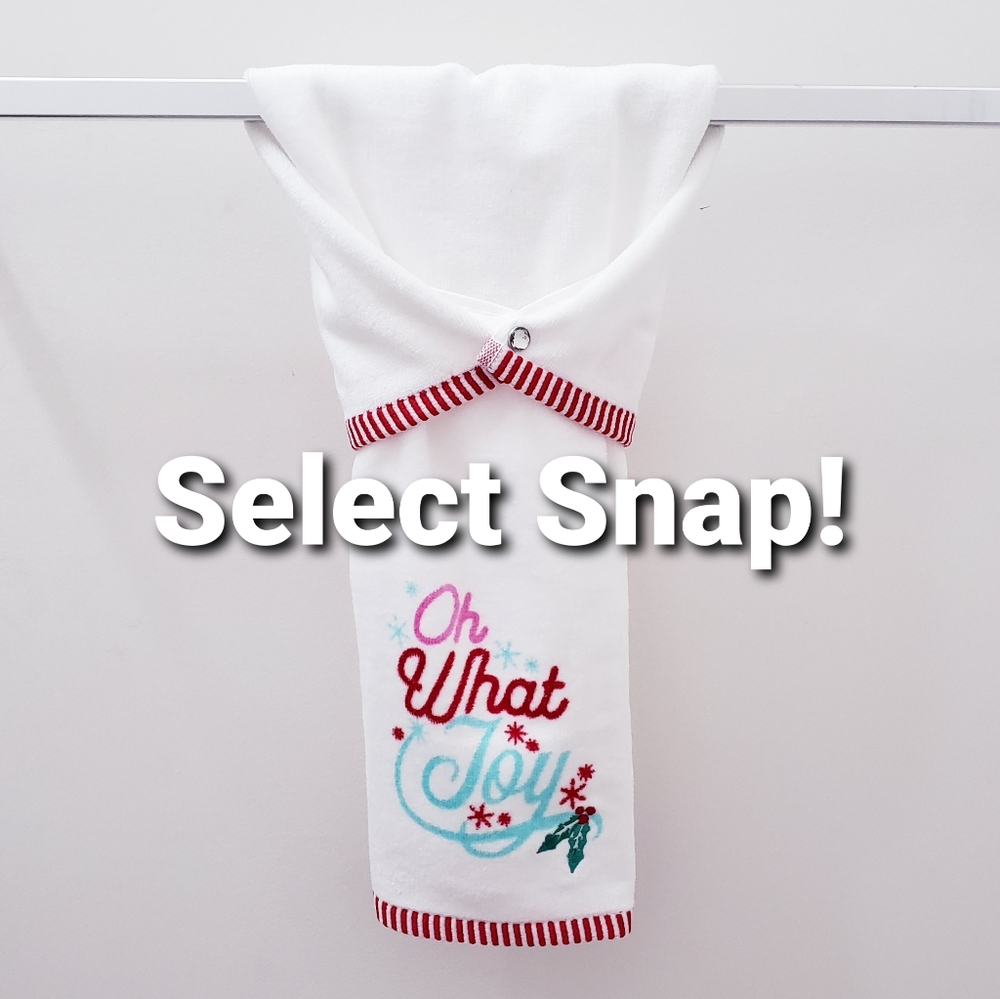 #0985 ●NEW! ONE Hanging Snap-on HAND Towel 🤍Select your snap